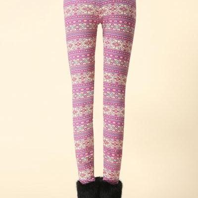Pink/purple Stripe Leggings